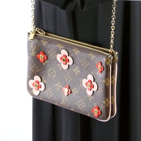 💎✨BEAUTIFUL✨💎Authentic Louis Vuitton Blooming Flower Double Zip Pochette Bag - Picture 2 of 8